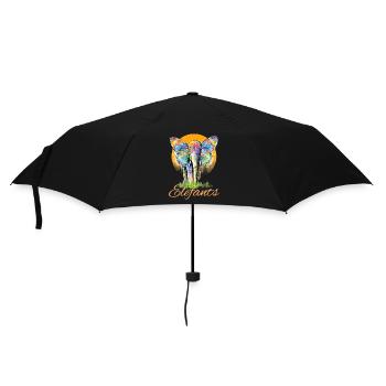 Elephant - Safari Tshirt - Umbrella (small) - black - Front