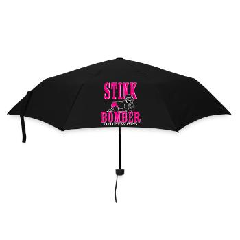 Bébé fille couche rose - bomber puant sur la route - Parapluie standard - noir - Devant
