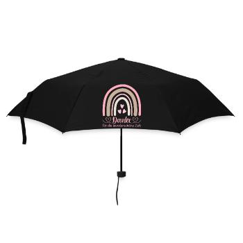 Abschied Kita Danke für die wunderschöne Zeit - Regenschirm (klein) - Schwarz - Vorne