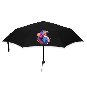 Musikalischer Zauberer - Regenschirm (klein) - Schwarz - Vorne