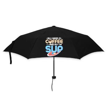 All I Need Is Coffee And My SUP Stand Up Paddle Bo - Regenschirm (klein) - Schwarz - Vorne