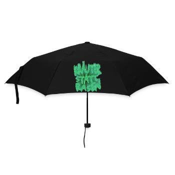 Kräuter statt Rasen - Regenschirm (klein) - Schwarz - Vorne