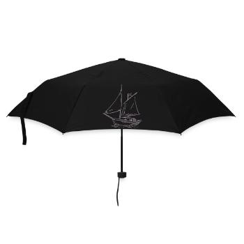 Sailing adventures in silhouette: Elegant - Umbrella (small) - black - Front