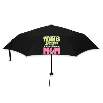 My Favorit Tennis Player Calls Me Mom Racket Sport - Regenschirm (klein) - Schwarz - Vorne