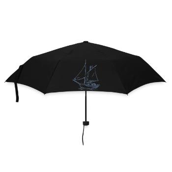 Sailing adventures in silhouette: Elegant - Umbrella (small) - black - Front