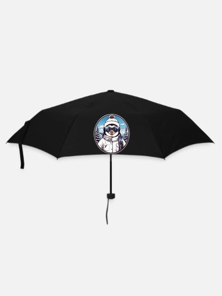 Süßer Pinguin - Regenschirm (klein) - Schwarz
