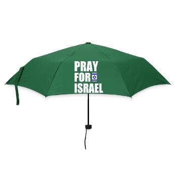 Pray for israel - Regenschirm (klein) - Flaschengrün - Vorne