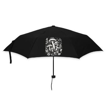 Mushroom Mushrooms Cottagecore - Umbrella (small) - black - Front
