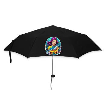 Shark and Woman - Umbrella (small) - black - Front