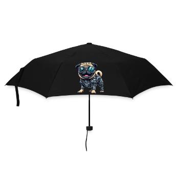 Carlin Cyborg - Chien robot bionique - Parapluie standard - noir - Devant