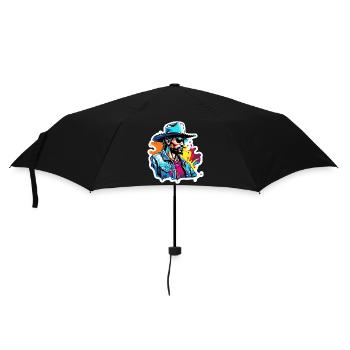 Cowboy / Wild West / Desert / Lasso / Rodeo - Umbrella (small) - black - Front