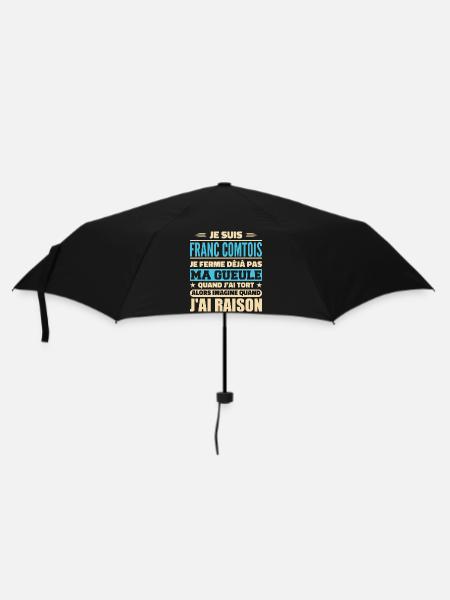 Franc comtois je ferme pas ma gueule franche comté - Parapluie standard - noir