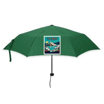 Patmos Greece Vacation Vacation Travel - Umbrella (small) - bottlegreen - Front