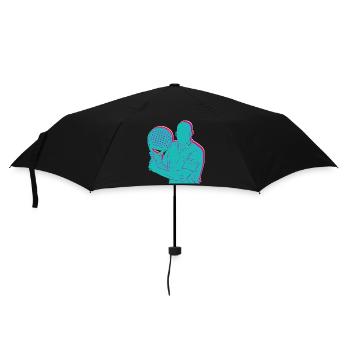 Padel Paddel Schläger Tennis Sport I Geschenk - Regenschirm (klein) - Schwarz - Vorne