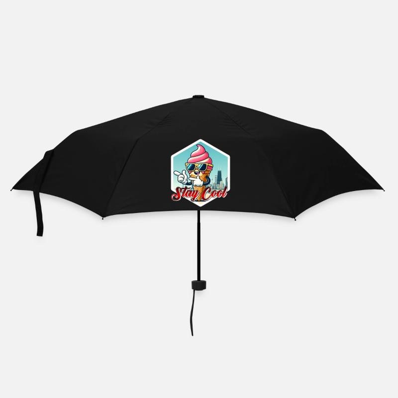 Stay Cool Ice - Regenschirm (klein) - Schwarz