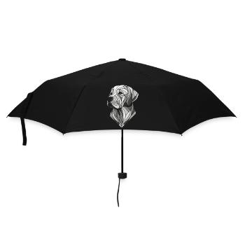 Labrador head, retriever, geometric art, polygon - Umbrella (small) - black - Front