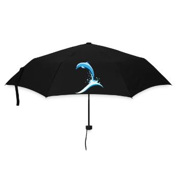 Jumping Dolphin - Umbrella (small) - black - Front
