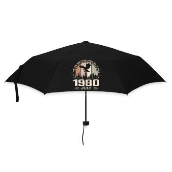 Unvergleichlich seit Juli 1980, 44-jähriges Jubiläum - Regenschirm (klein) - Schwarz - Vorne