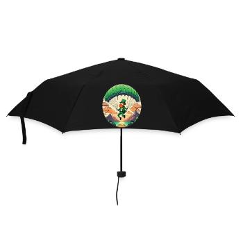 St. Patrick's Day Kleeblatt Gleitschirmfliegen - Regenschirm (klein) - Schwarz - Vorne