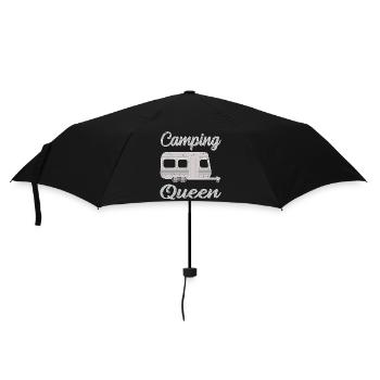 Camping in a caravan - Umbrella (small) - black - Front