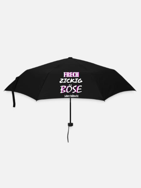 Frech, und Böse? aber Hübsch - Regenschirm (klein) - Schwarz