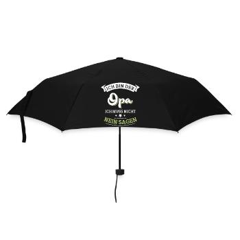 Ich bin der Opa ich muss nicht nein sagen - Regenschirm (klein) - Schwarz - Vorne