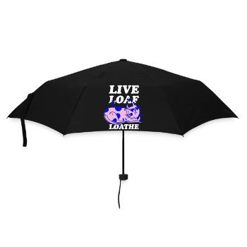Live Loaf Loathe – Sassy Cat Vibes - Regenschirm (klein) - Schwarz - Vorne