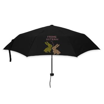 Frohe Ostern - Regenschirm (klein) - Schwarz - Vorne