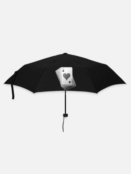 Cards black/white - Regenschirm (klein) - Schwarz