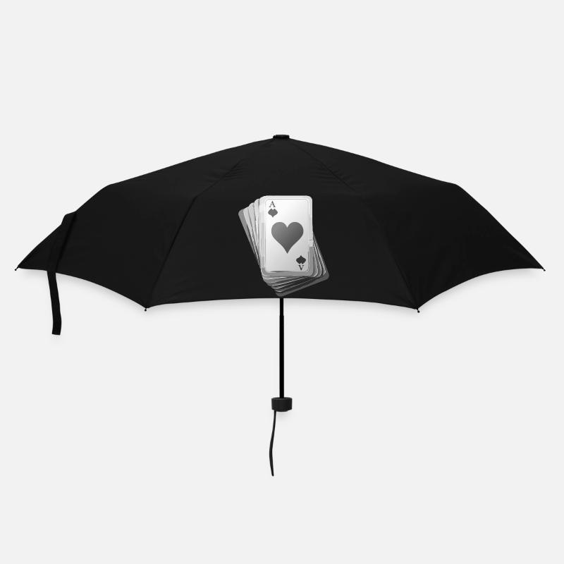 Cards black/white - Regenschirm (klein) - Schwarz