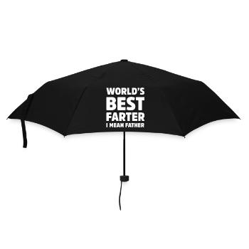 Worlds Best Farter I Mean Father Funny Dad Humor - Umbrella (small) - black - Front