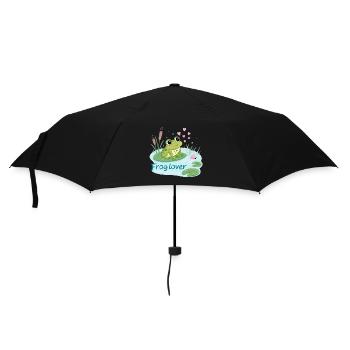 Grenouille Gourmande Amour - Parapluie standard - noir - Devant