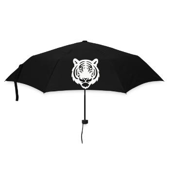 Tiger Head Silhouette - Umbrella (small) - black - Front