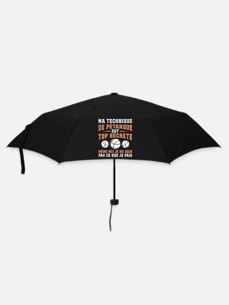 Meine Pétanque-Technik ist streng geheim - Regenschirm (klein) - Schwarz