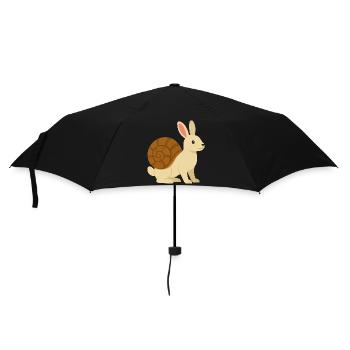 Cute Snail Rabbit - Umbrella (small) - black - Front