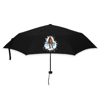 Great Dane Dog Ski Skiing Sports - Umbrella (small) - black - Front