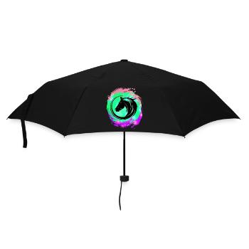 Horse Head Neon Circuit - Umbrella (small) - black - Front