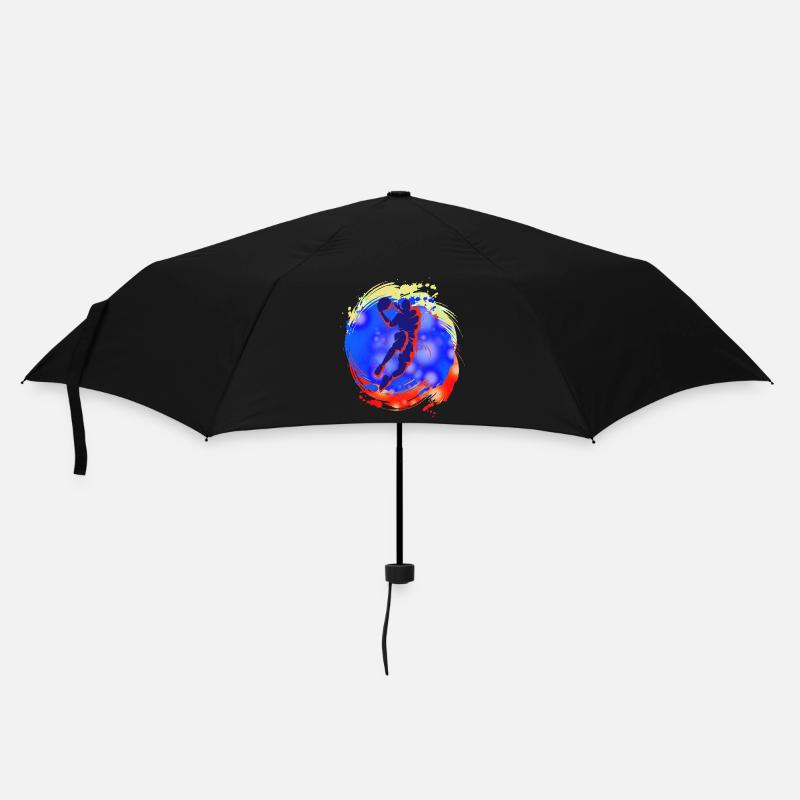 Basketball - Regenschirm (klein) - Schwarz