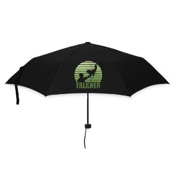 Style grunge fauconier avec oiseau de proie - Parapluie standard - noir - Devant