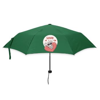 Koala Heart in Colour - Umbrella (small) - bottlegreen - Front