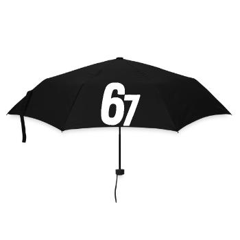 67 Six Seven - Regenschirm (klein) - Schwarz - Vorne