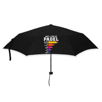 Padel : Pourquoi je perds au Padel - Parapluie standard - noir - Devant