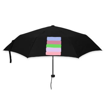 Pastel Stripe Stack - Umbrella (small) - black - Front
