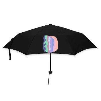 Couches d’ondes pastel - Parapluie standard - noir - Devant