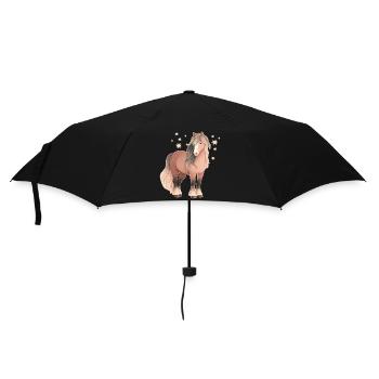 Cheval avec des étoiles - Parapluie standard - noir - Devant