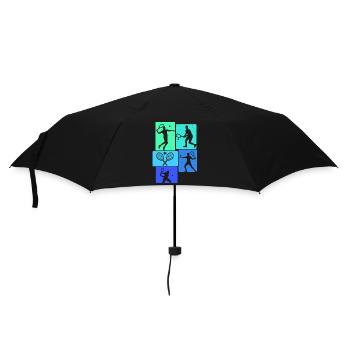 Joueur de tennis rétro - Parapluie standard - noir - Devant