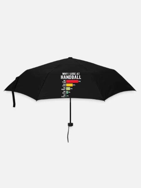 Warum ich im Handball verliere - Regenschirm (klein) - Schwarz
