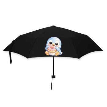 Little Donut Penguin - Umbrella (small) - black - Front