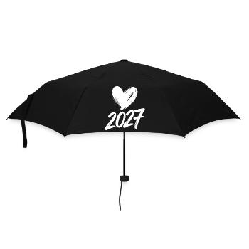 2027 Heart - Umbrella (small) - black - Front