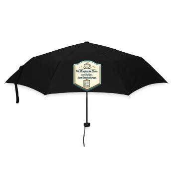 Kaffee zuerst, Entscheidungen danach - Regenschirm (klein) - Schwarz - Vorne